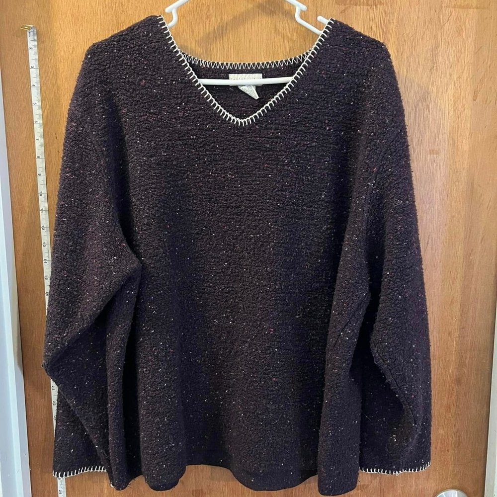 ❤️‍🔥❤️‍🔥🐻Size M - Relativity - Heavy Knit Eggplant Sweater